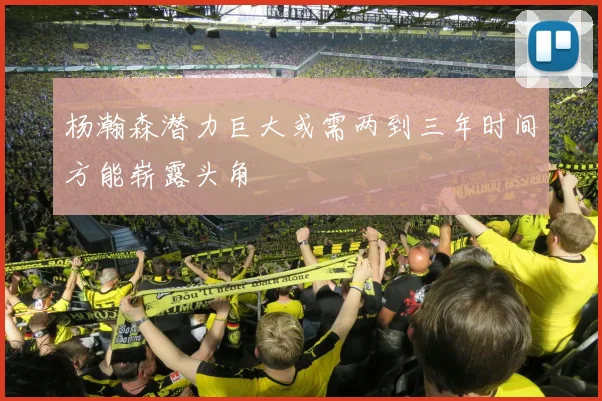 杨瀚森潜力巨大或需两到三年时间方能崭露头角